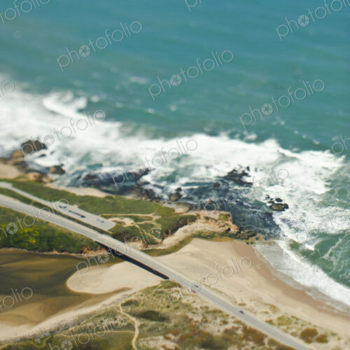 Aerial View of a Coastal Road Aerial View of a Coastal Road