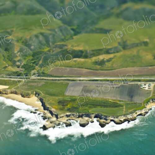Aerial View of a Coastal Road Aerial View of a Coastal Road