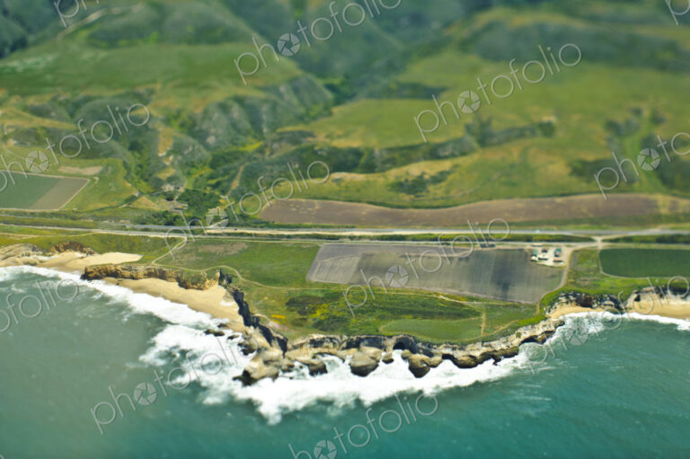 Aerial View of a Coastal Road