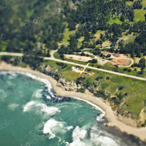 Aerial View of a Coastal Road Aerial View of a Coastal Road