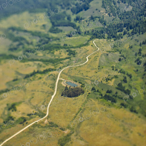 Aerial View of a Countryside Reservoir Aerial View of a Countryside Reservoir