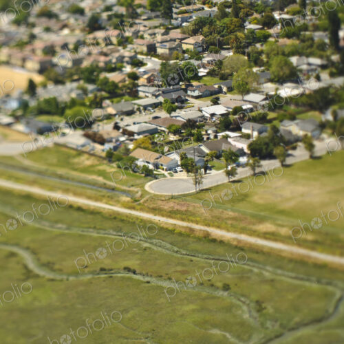 Aerial View of a Cul-de-sac Aerial View of a Cul-de-sac