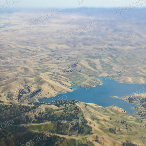Aerial View of a Lake In Rural Setting Aerial View of a Lake In Rural Setting