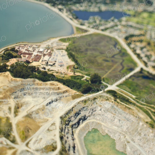 Aerial View of a Strip Mining Pit Aerial View of a Strip Mining Pit