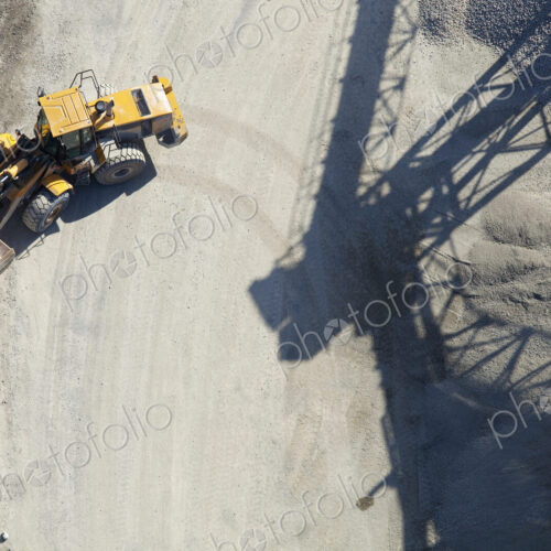 Aerial View of an End Loader