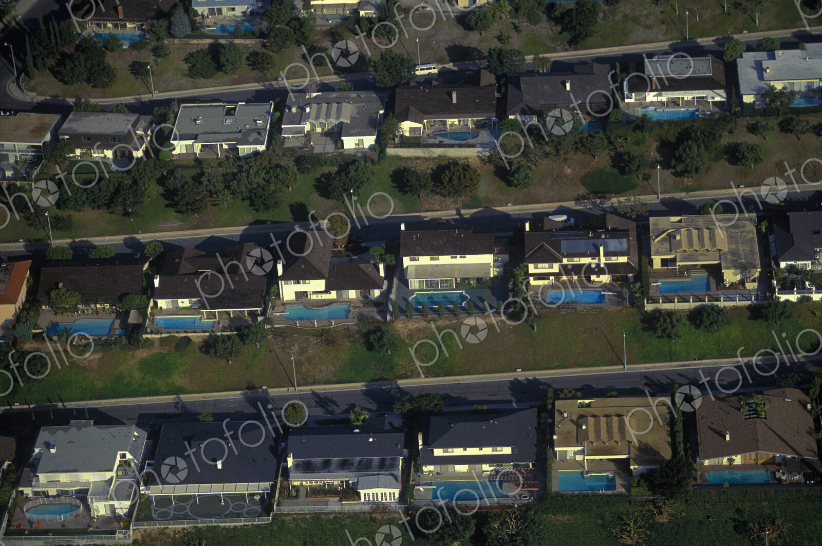 Aerial of Los Angeles Residential Area