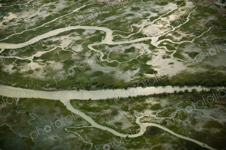 Aerial of the Fraser River Delta, British Columbia, Canada