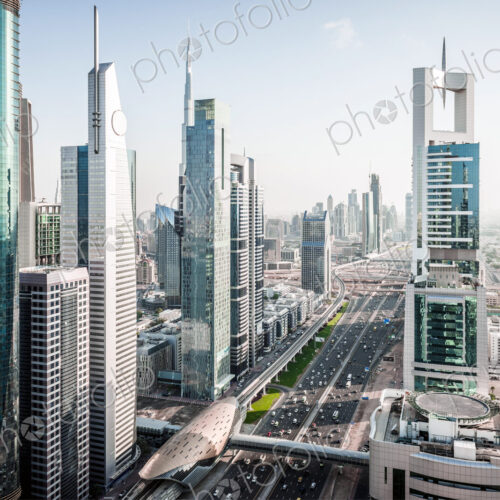 Aerial view of Dubai cityscape, United Arab Emirates Aerial view of Dubai cityscape, United Arab Emirates