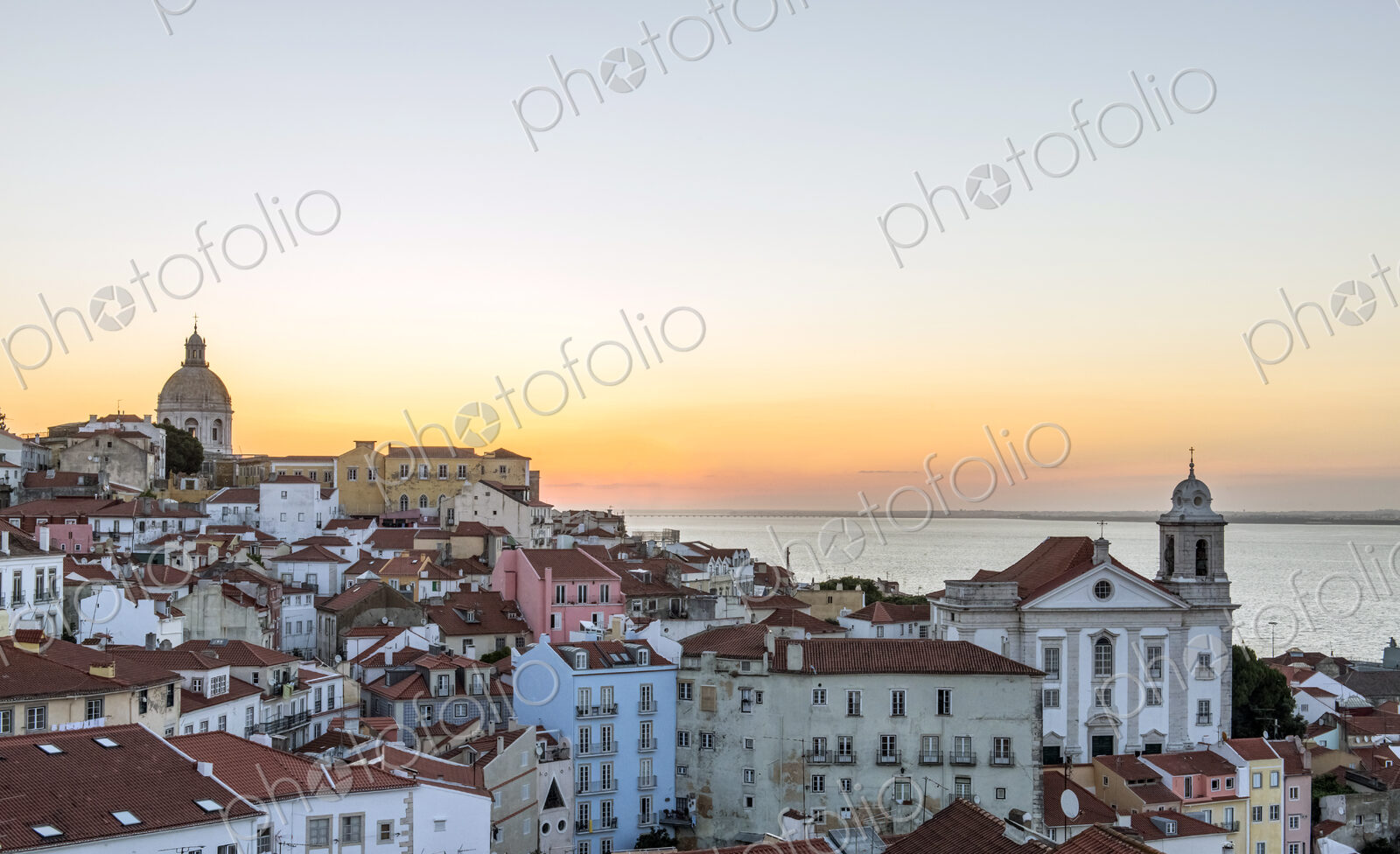 Aerial view of Lisbon cityscape, Lisbon, Portugal