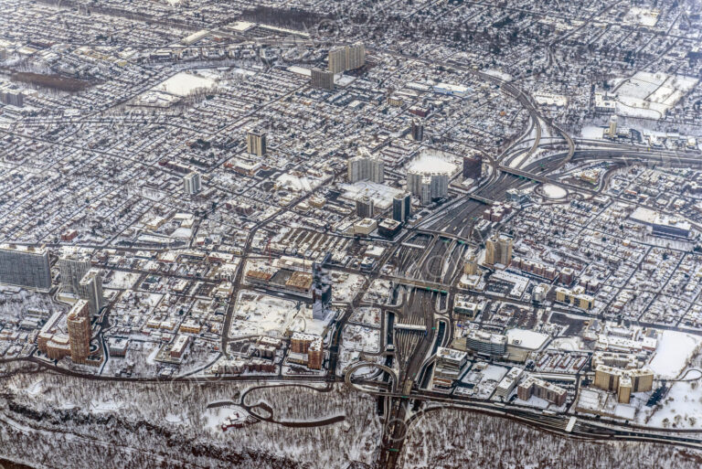 Aerial view of New York cityscape, New York, United States