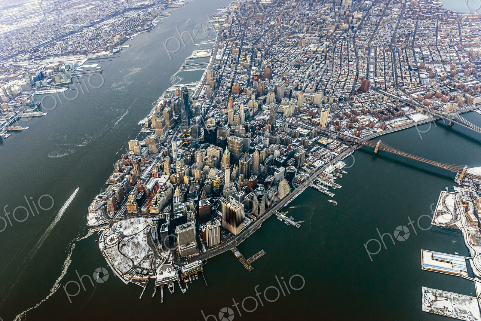 Aerial view of New York cityscape, New York, United States