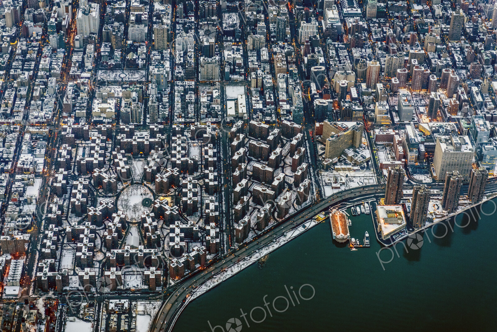 Aerial view of New York cityscape, New York, United States