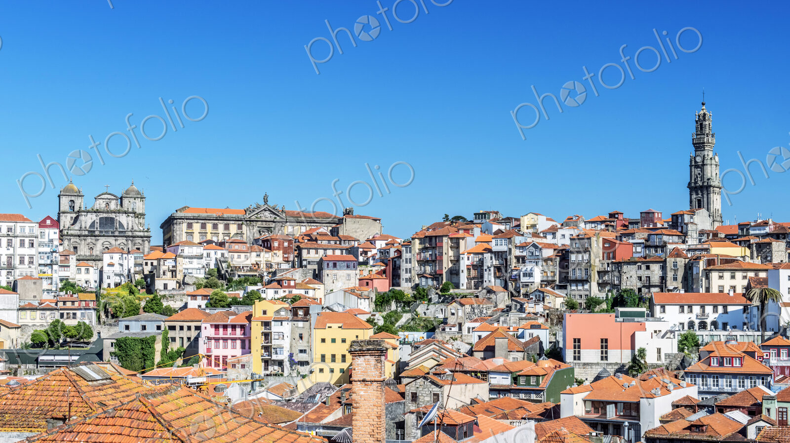 Aerial view of Porto cityscape, Porto, Portugal