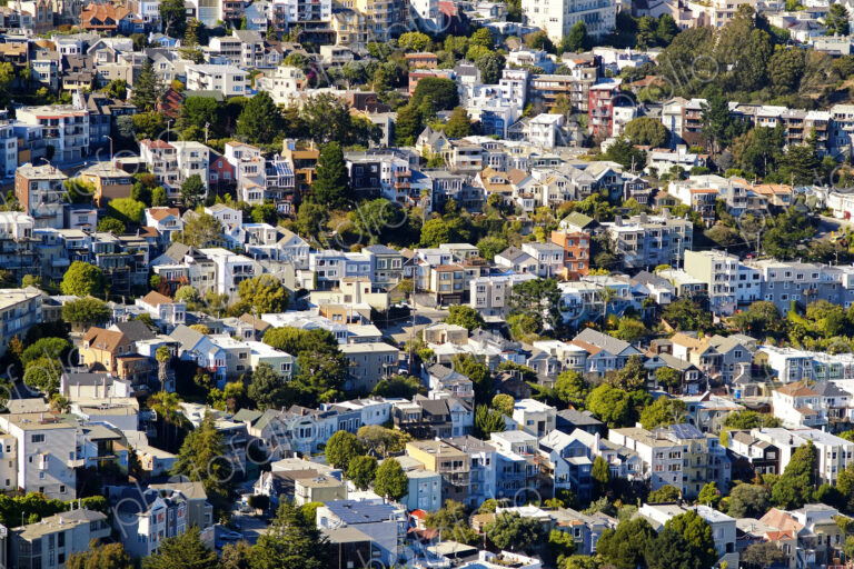 Aerial view of San Francisco cityscape, California, United States