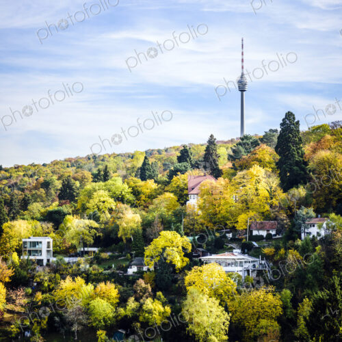Aerial view of Stuttgart hillside, Baden Wurttemberg, Germany Aerial view of Stuttgart hillside, Baden Wurttemberg, Germany