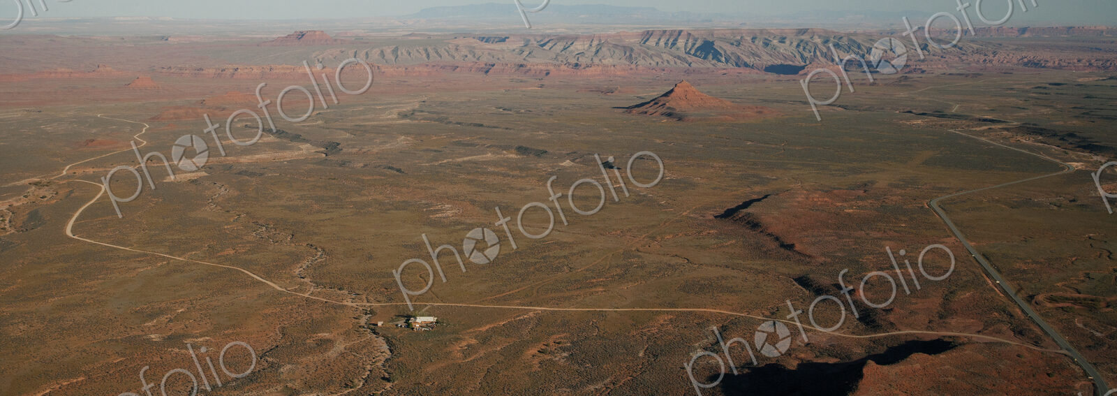 Aerial view of Valley of the Gods, Utah, United States