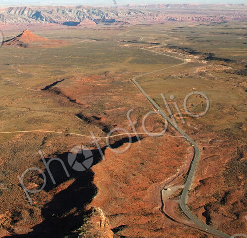 Aerial view of Valley of the Gods, Utah, United States