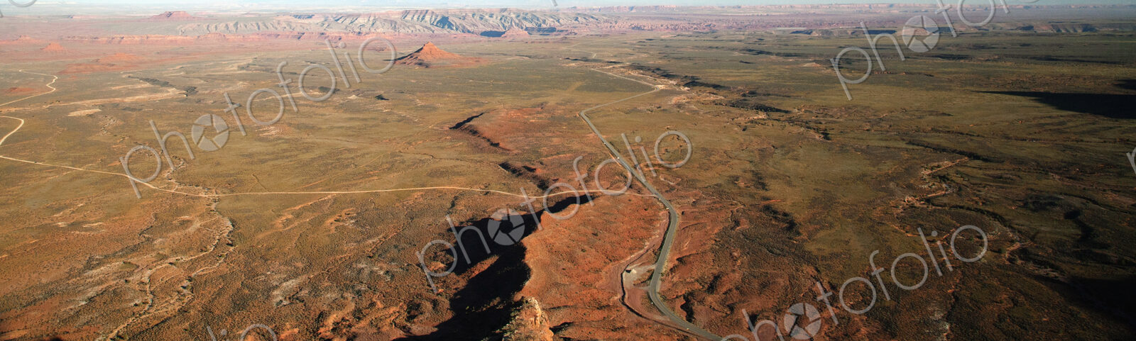 Aerial view of Valley of the Gods, Utah, United States