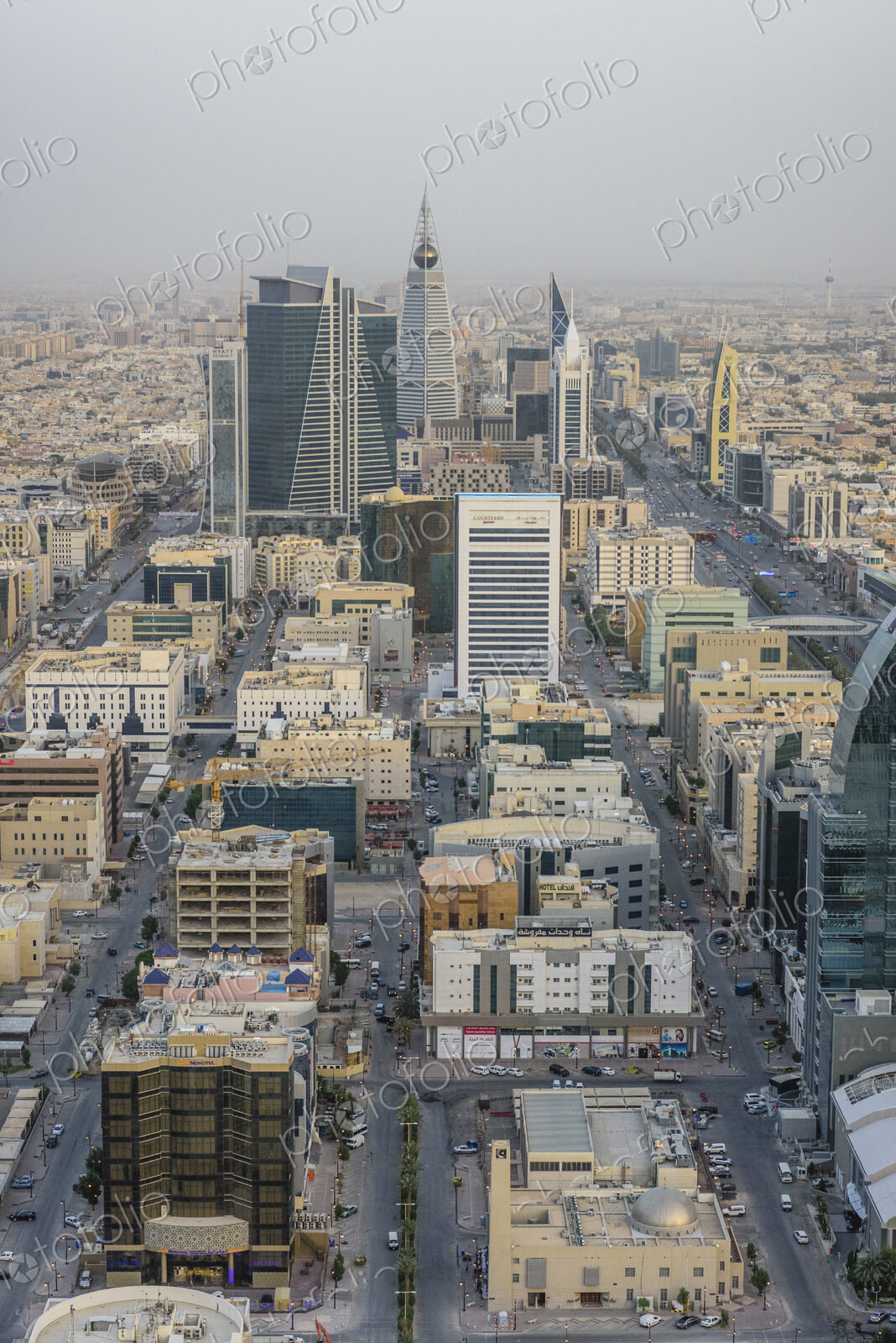 Aerial view of cityscape, Riyadh, Saudi Arabia