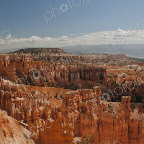Aerial view of rock formations, Bryce Canyon, Utah, United States