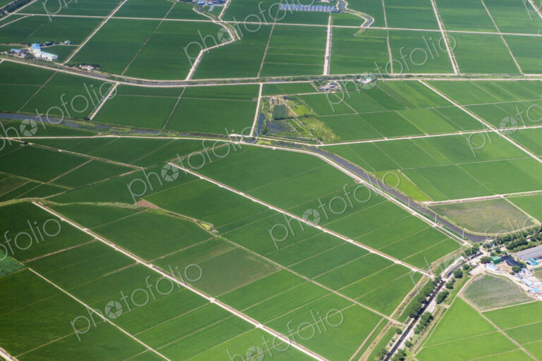 Aerial view of rural farmland
