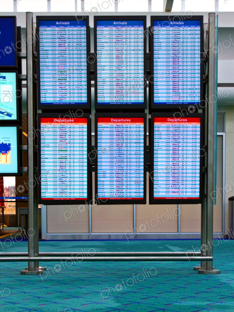Airport Arrival and Departure Screen