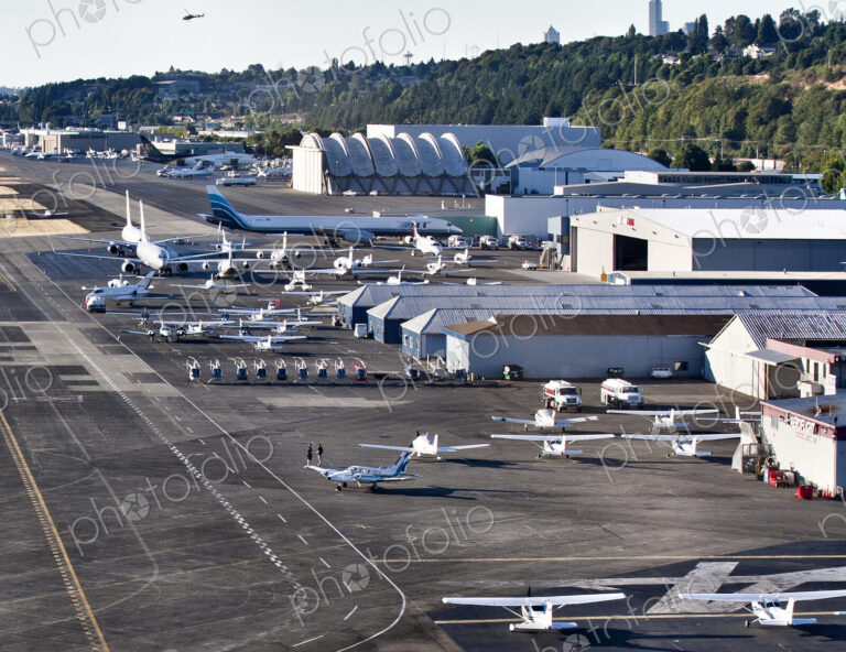 Airport with Grounded Aircraft
