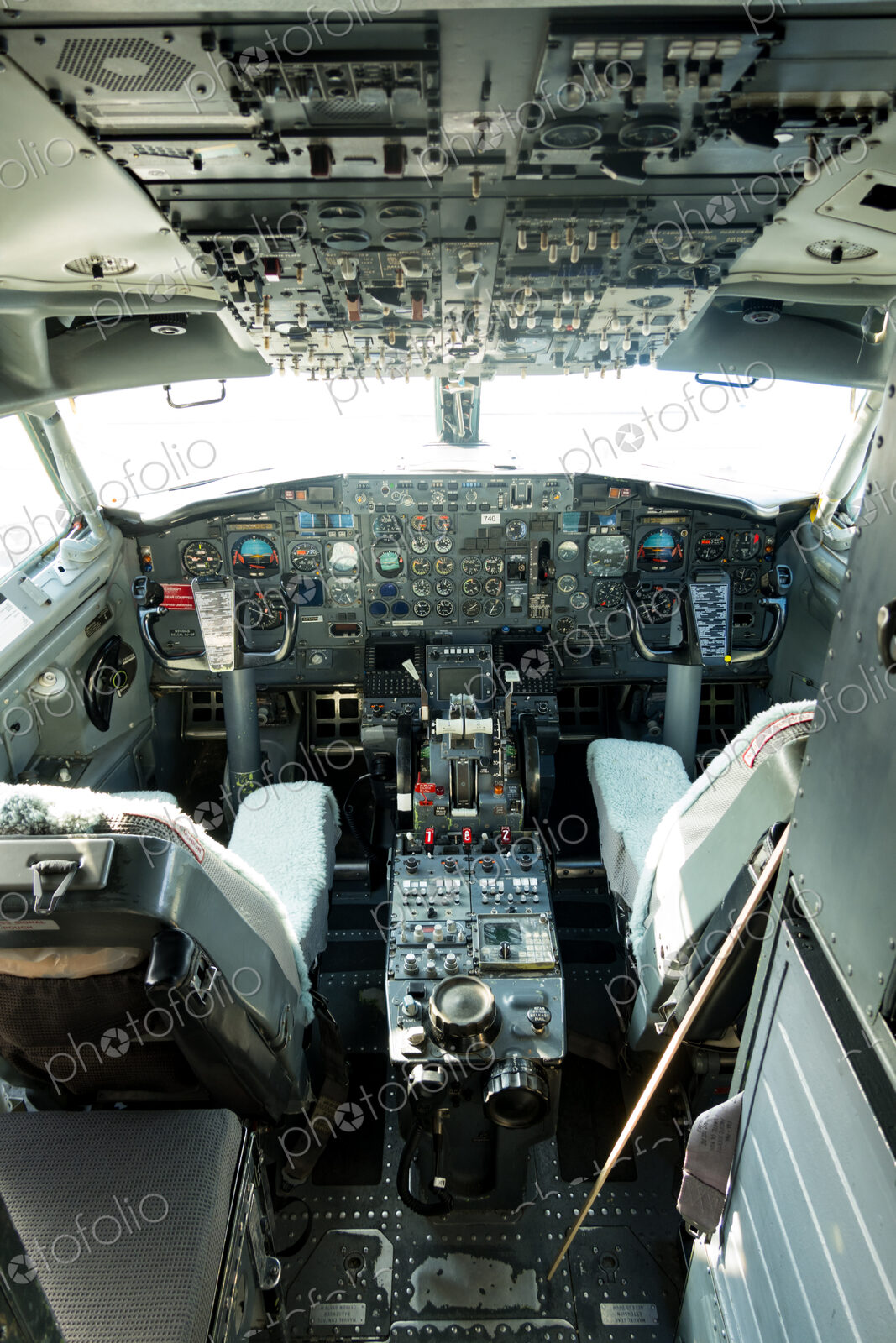 Alaska Aviation Museum, an aircraft cockpit exhibit, the interior.