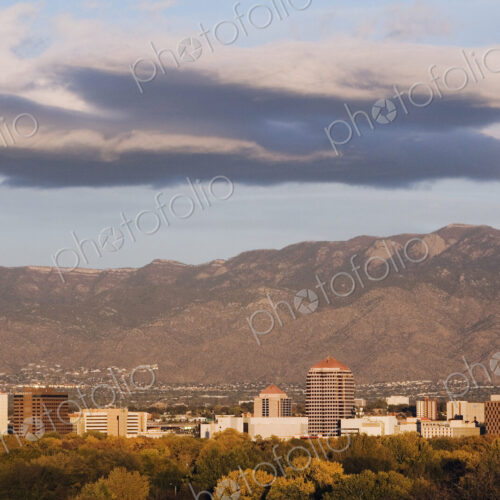 Albuquerque Skyline with the Sandia Mountains in the Background