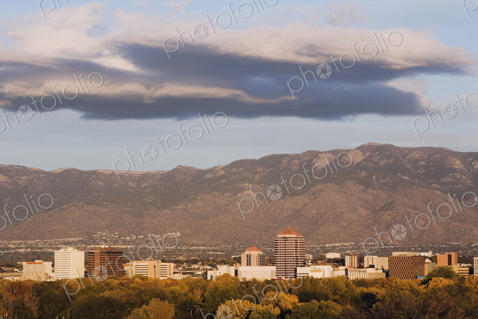 Albuquerque Skyline with the Sandia Mountains in the Background