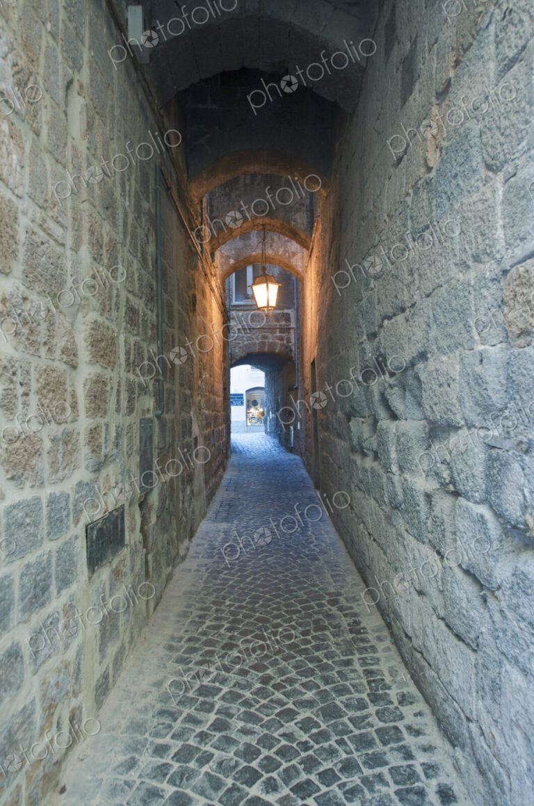 Alleyway in Historic District, Orvieto, Umbria, Italy.
