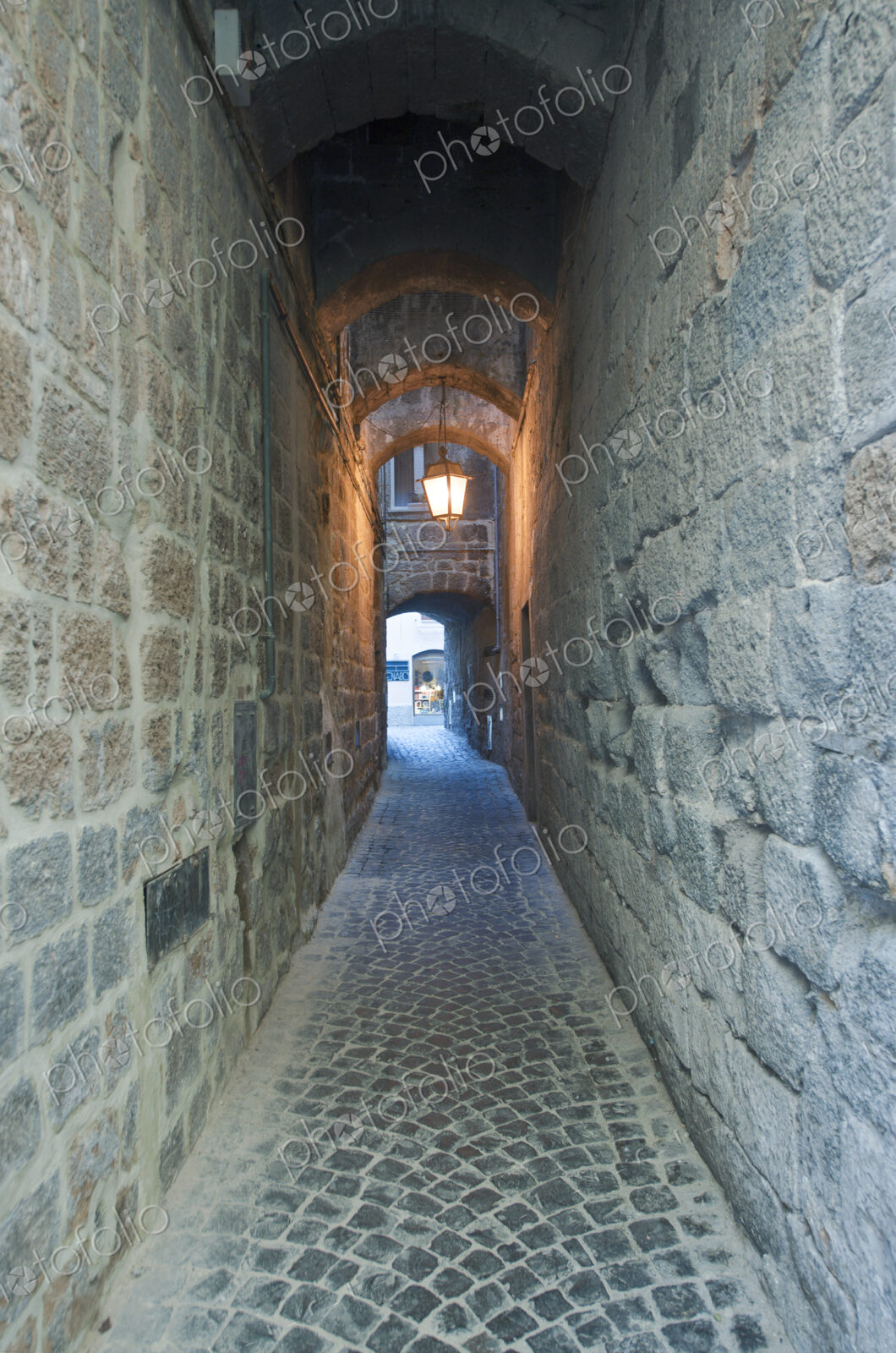 Alleyway in Historic District, Orvieto, Umbria, Italy.