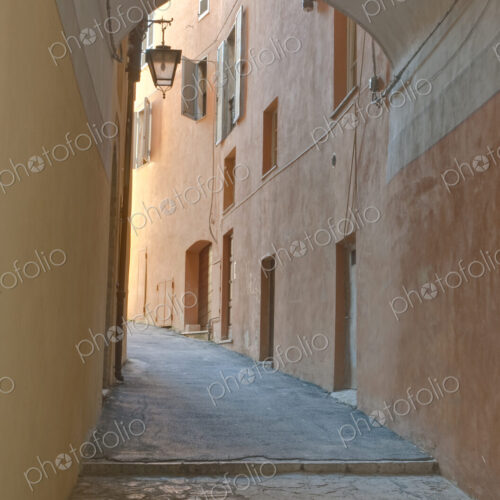 Alleyway in Historic District in Spoleto, Umbria, Italy. Alleyway in Historic District in Spoleto, Umbria, Italy.