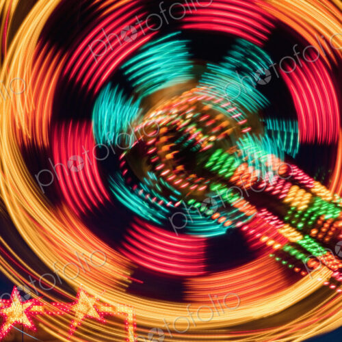 Amusement Park Ride At Night