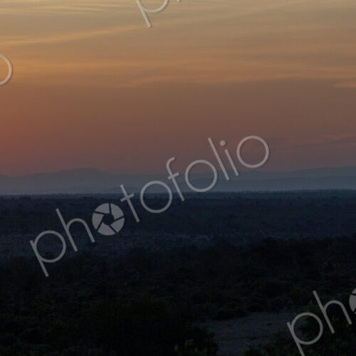 An African sunset over the savannah.