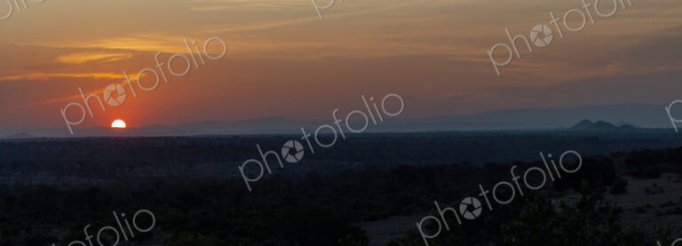 An African sunset over the savannah.