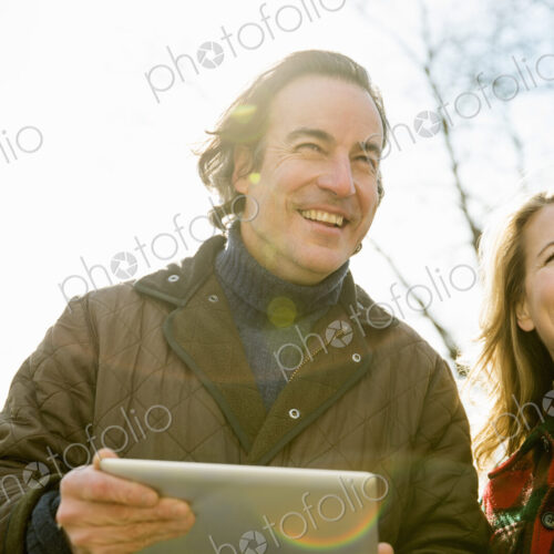 An Organic Farm in Winter in Cold Spring, New York State. A man holding a digital… An Organic Farm in Winter in Cold Spring, New York State. A man holding a digital…