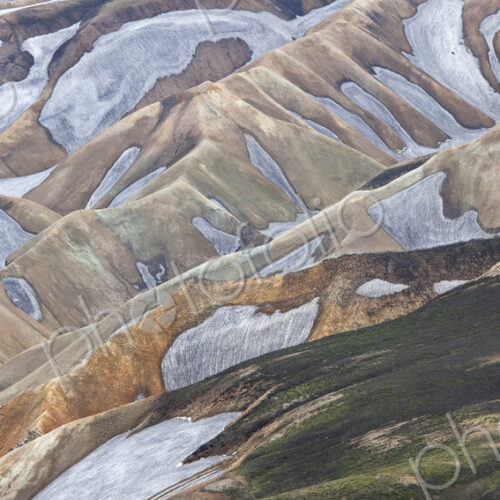 An aerial view of the Landmannalaugar Mountains in Iceland. Rhyolite mountains and… An aerial view of the Landmannalaugar Mountains in Iceland. Rhyolite mountains and…