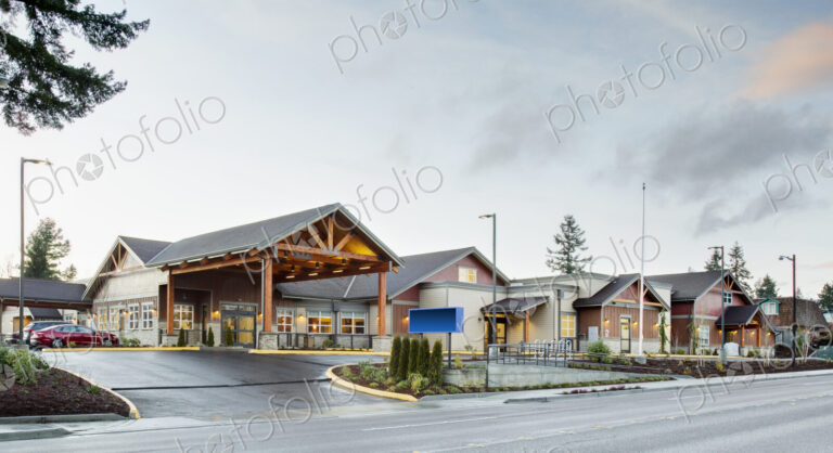 An assisted living and care home for seniors, modern building