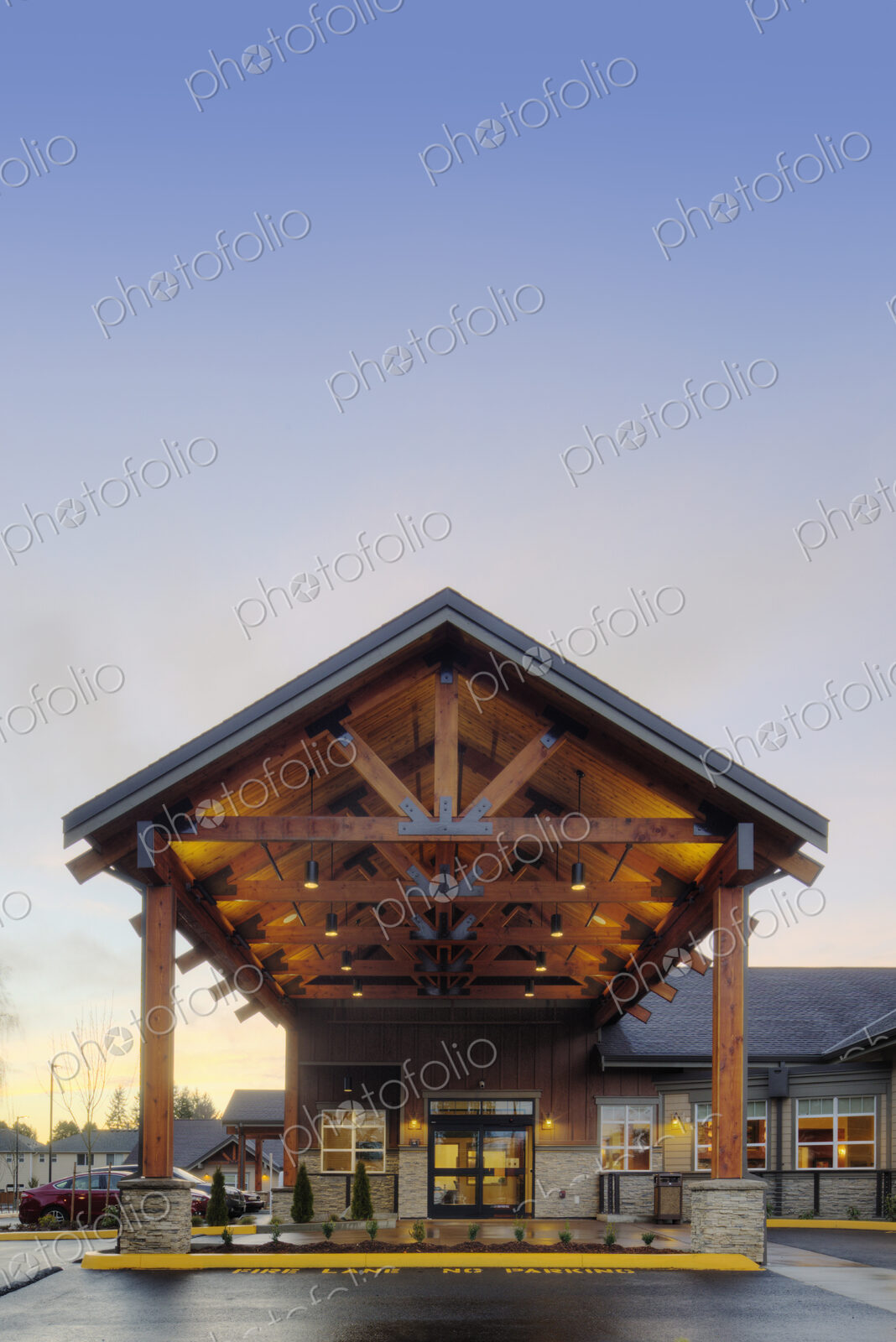 An assisted living and care home for seniors, modern building