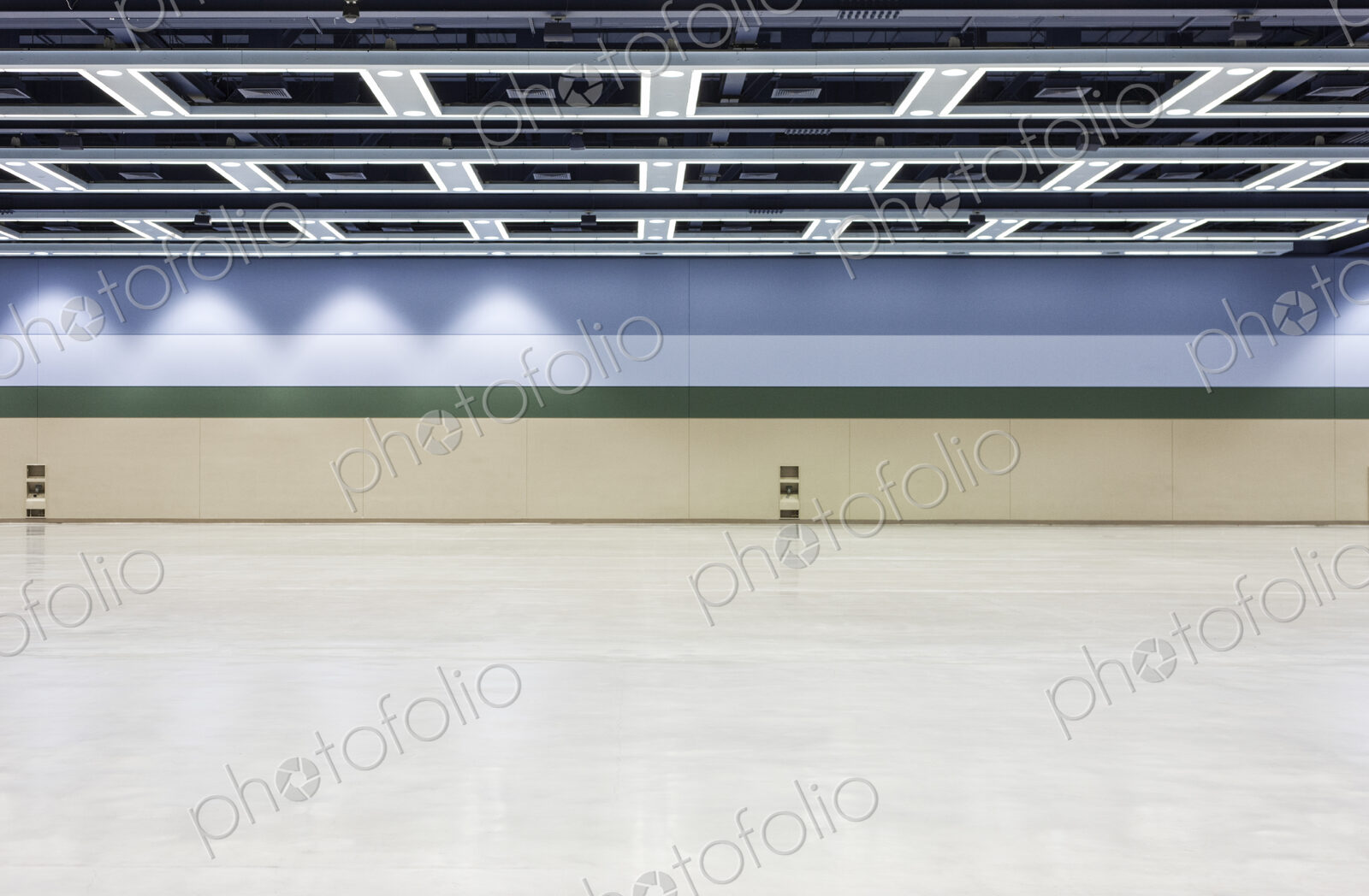 An empty convention center space.