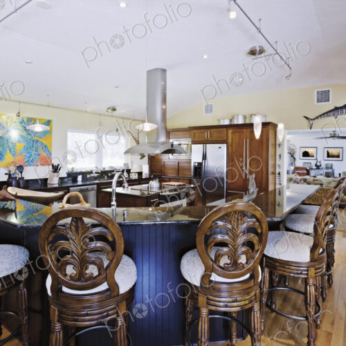 An open plan kitchen diner and breakfast bar An open plan kitchen diner and breakfast bar