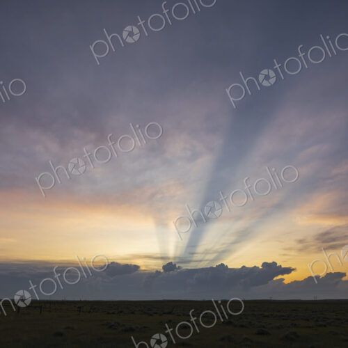 Anti-Crepuscular Rays at Sunset Anti-Crepuscular Rays at Sunset