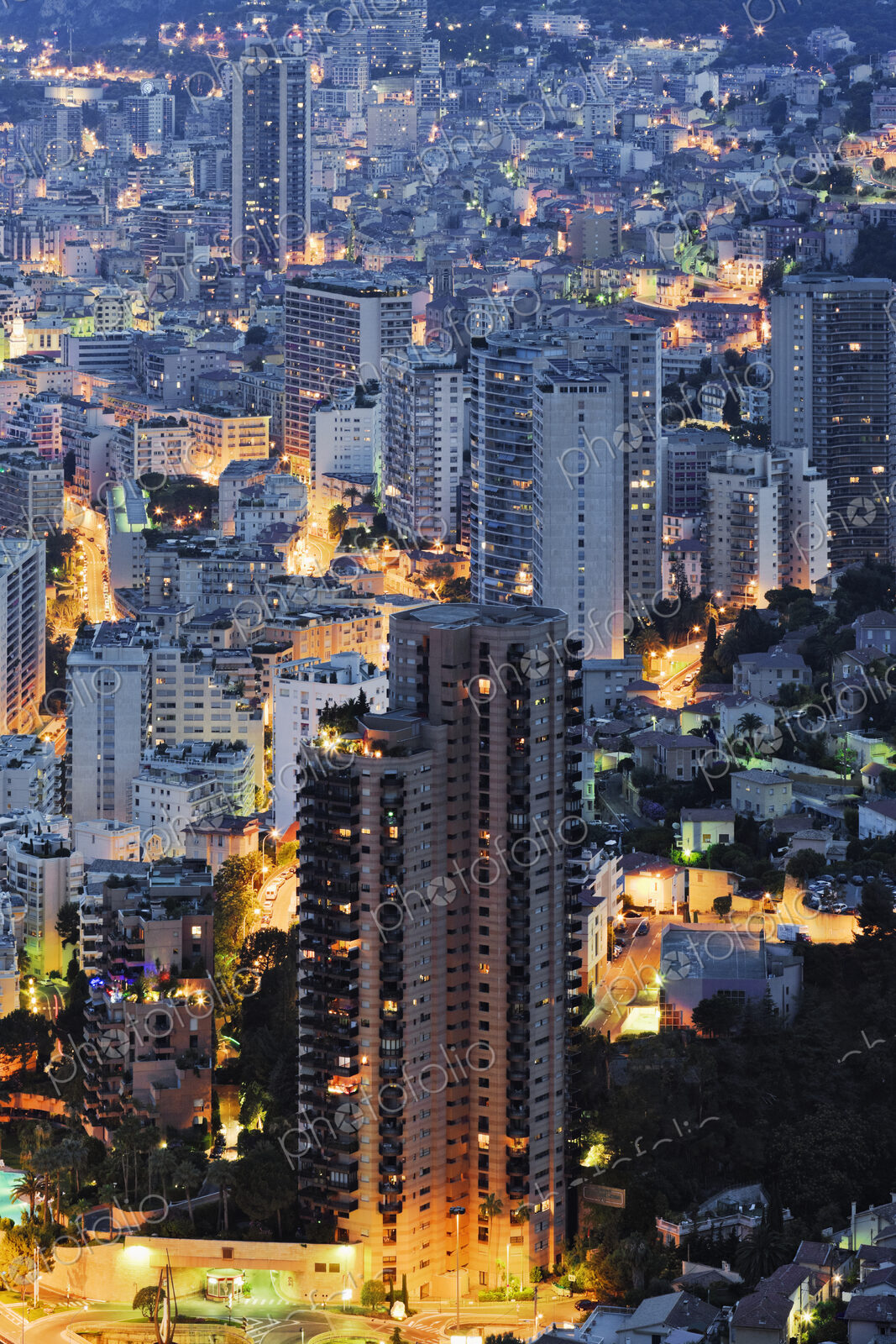Apartment Buildings at Dusk