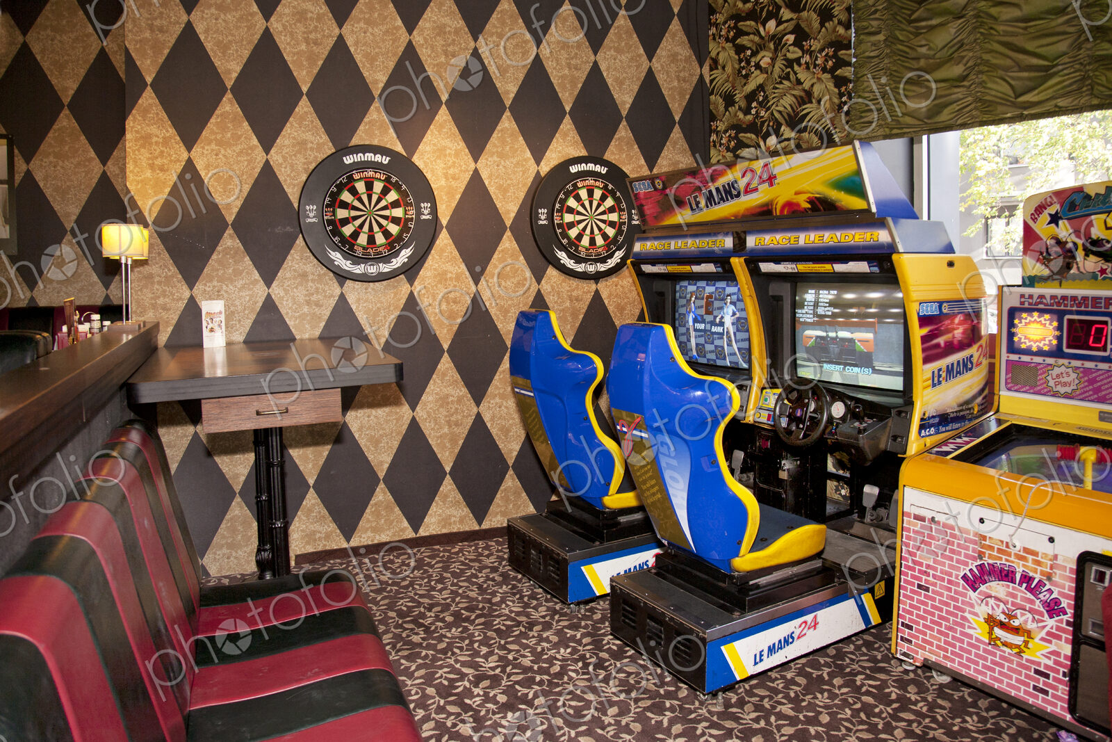 Arcade Game Machines at a Diner