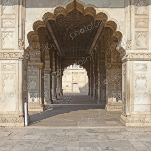 Arched Hallway at the Red Fort Complex Arched Hallway at the Red Fort Complex