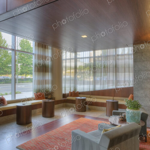 Armchair in lobby