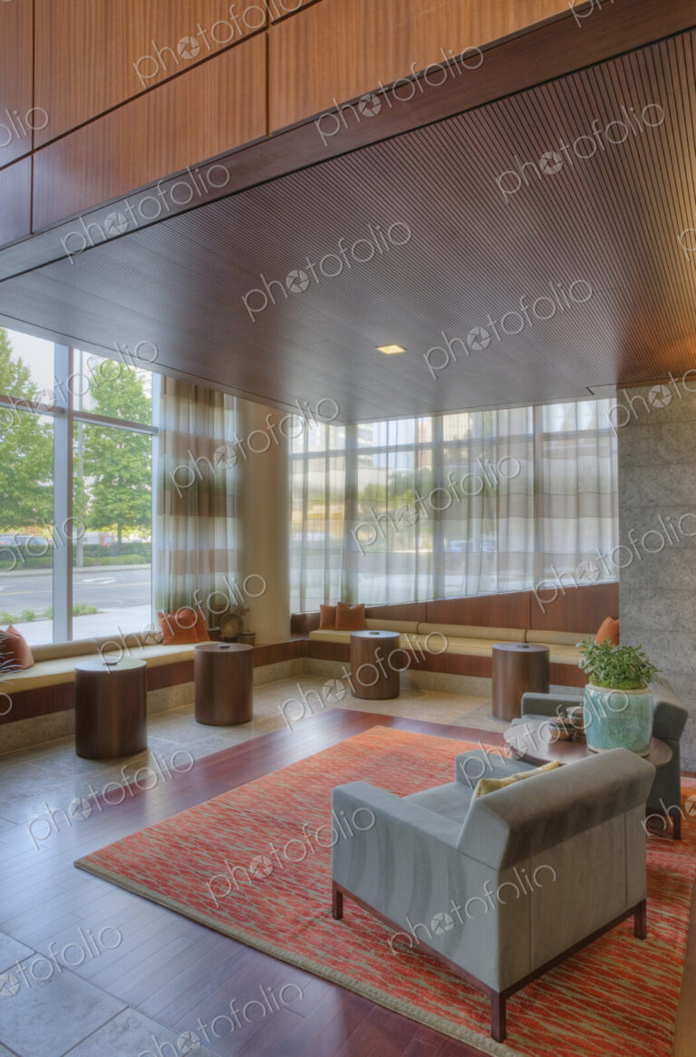 Armchair in lobby