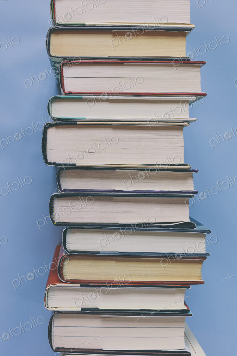 Arrangement of hardback books