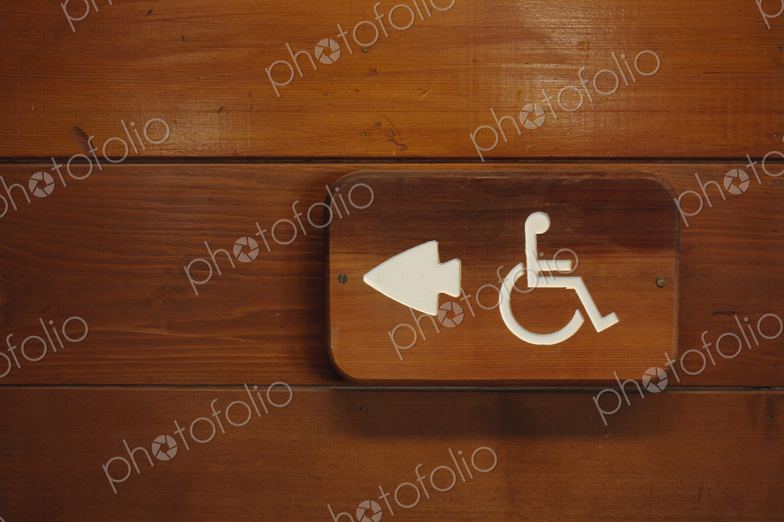 Arrow and wheelchair sign, Olympic National Park, WA, USA